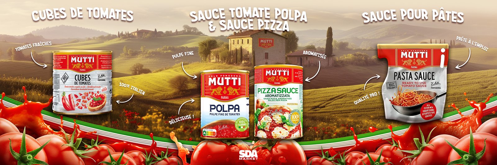 bannière Mutti, sauce tomate, SDA Market